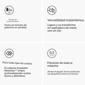 Aspiradora inalámbrica V8 Plus