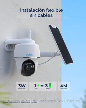 Cámara de seguridad inalámbrica para exteriores Argus PT 2K con panel solar Reolink