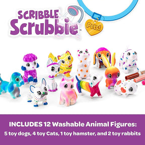 Colorea y baña a tus mascotas Scribble Scrubbie Peculiar Zoo Crayola
