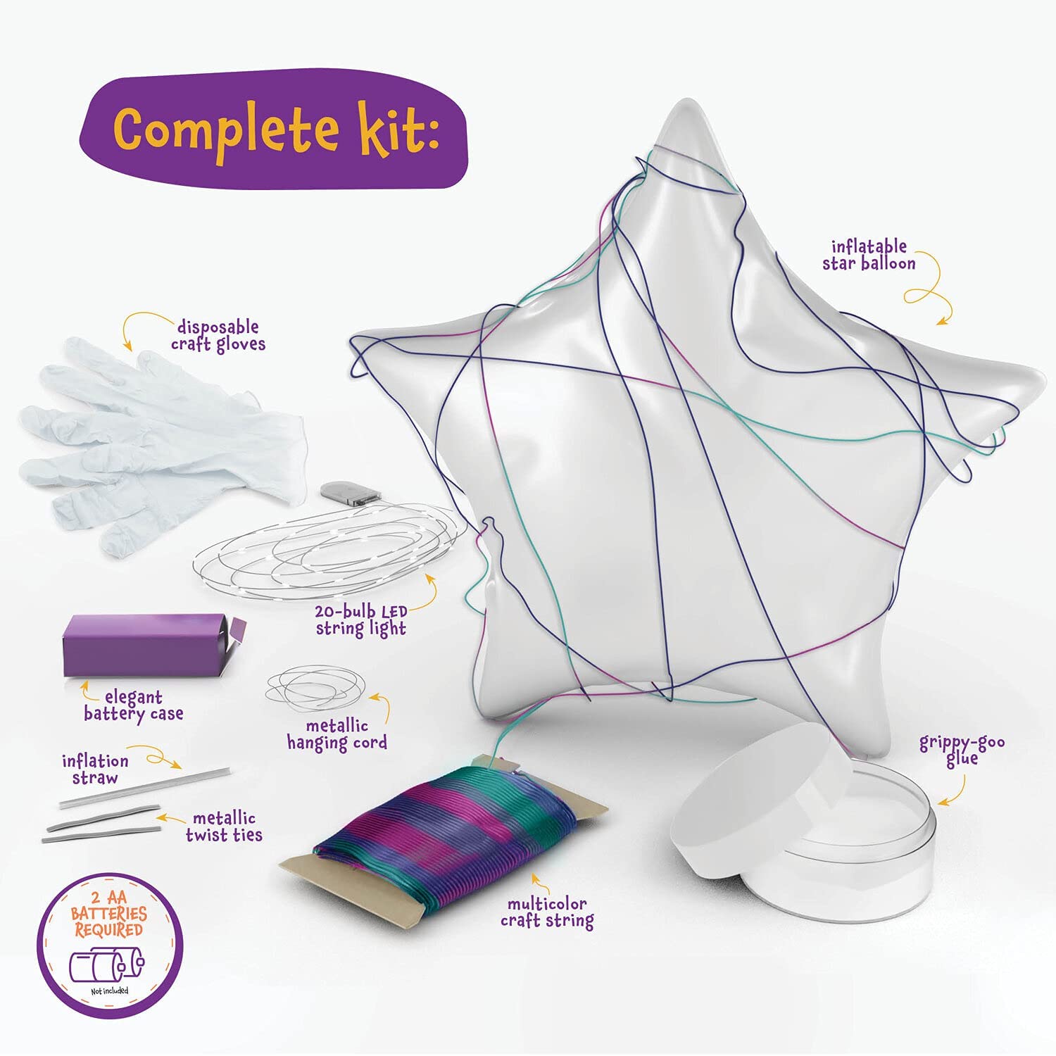 Kit de manualidades para niños | Estrella 3D con iluminación