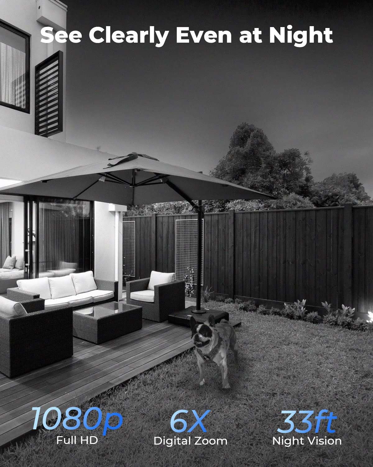 Cámara Vigilancia Reolink Exterior Sin Cables, 1080p Solar Batería,  Detección de Movimiento PIR, Visión Nocturna