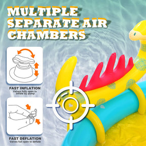 Centro de juego acuático inflable con tobogán Haoopyho