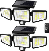 Pack de 2 luces solares con sensor de movimiento 2500 lúmenes