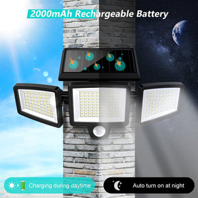 Pack de 2 luces solares con sensor de movimiento 2500 lúmenes Tuffenough