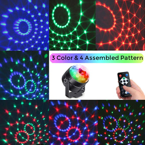 Luces de fiesta activadas por sonido con control remoto de iluminación de DJ Luditek