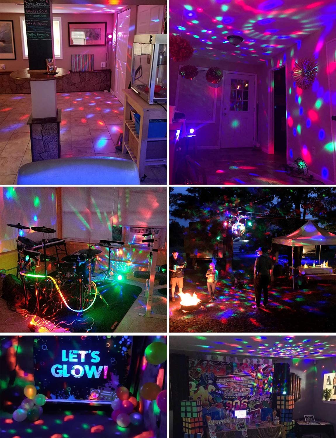 Luces de fiesta activadas por sonido con control remoto de iluminación de DJ Luditek