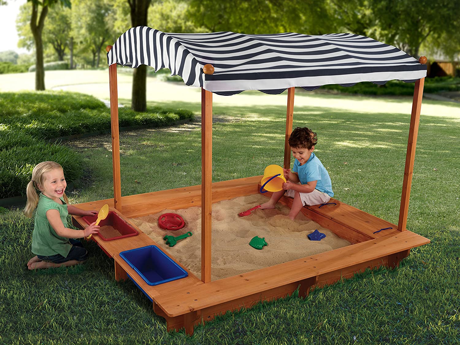 Arenero Niños Exterior Con Tapa Arenero De Madera KidKraft Con