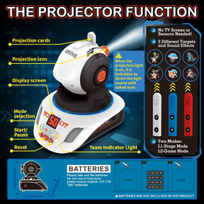 Pistola láser para niños con proyector