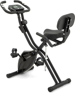 Bicicleta de ejercicio plegable con 10 niveles de resistencia magnética ajustable