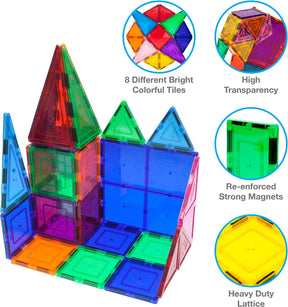 Juego de 60 piezas de construcción transparente 3D