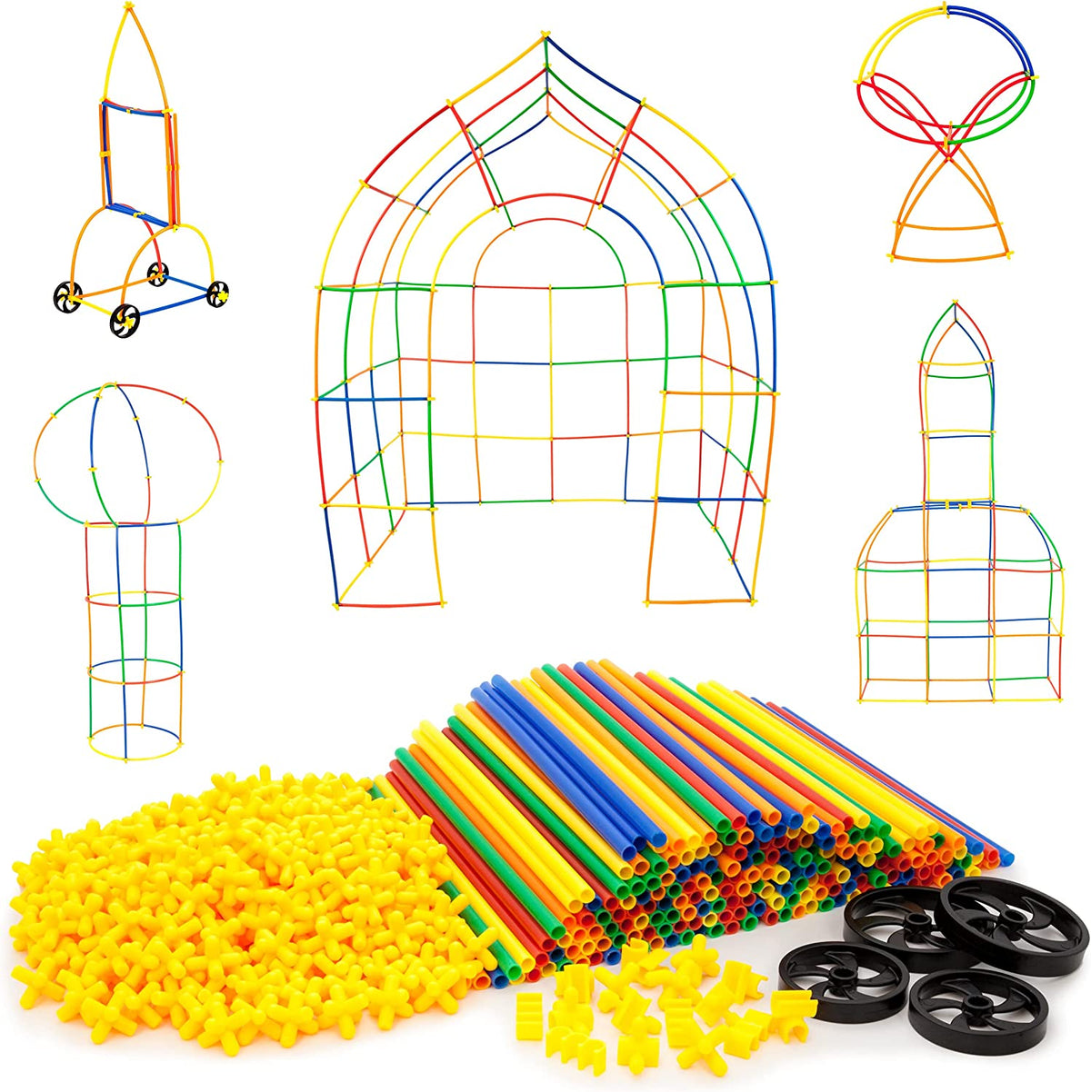 Juguete de construcción de pajilla 600 piezas para niños PTS600 PicassoTiles