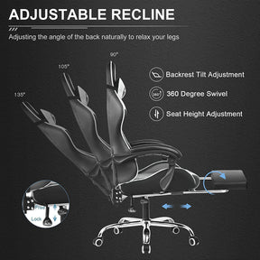 Silla con reposapiés y soporte lumbar