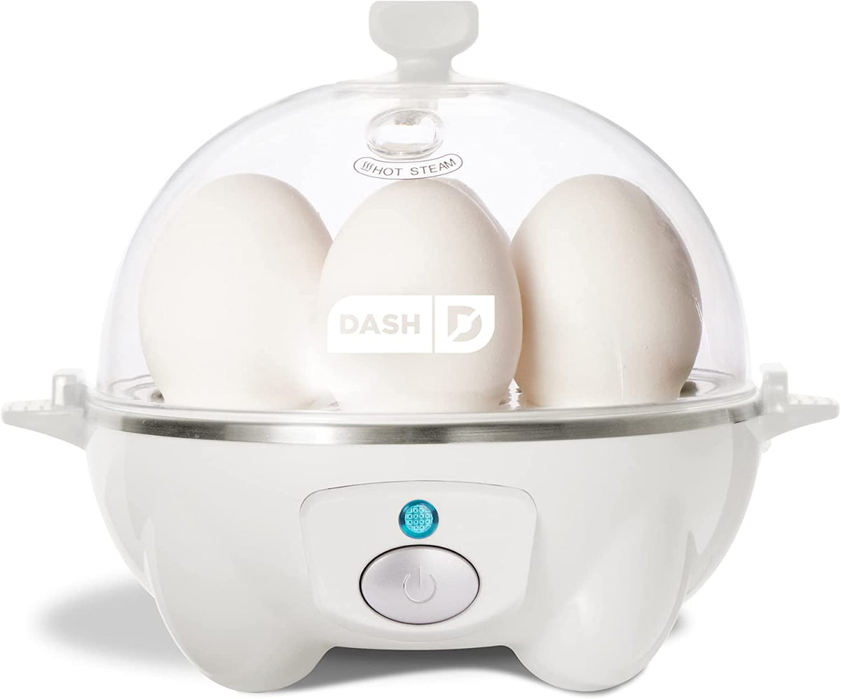Olla eléctrica con capacidad para 6 huevos para huevos duros, huevos escalfados, huevos revueltos u omelettes con función de apagado automático Dash