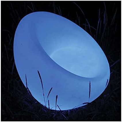 Silla de cubo de luz led de 26 pulgadas, inalámbrica, impermeable y recargable para exteriores