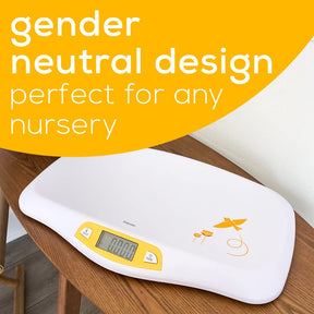 Balanza digital de bebé con cómoda plataforma curva Beurer