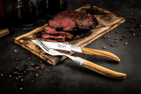 Juego de 6 cuchillos para carne madera de olivo | Laguiole Style de Vie