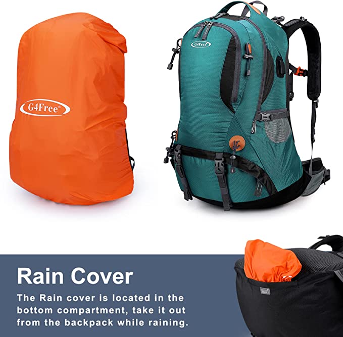 G4Free Mochila de viaje de senderismo de 45L impermeable con cubierta de  lluvia, mochila de campamento al aire libre para hombres y mujeres