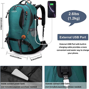 Mochila de senderismo impermeable de 50 L, mochila de campamento al aire libre. de escalada con cubierta de lluvia G4Free