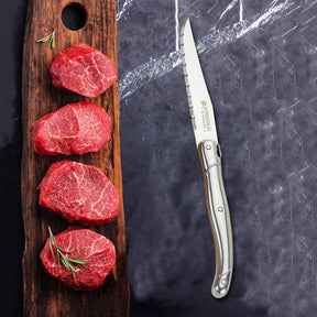 Juego de 8 cuchillos para carne con borde dentado | Laguiole by Hailingshan