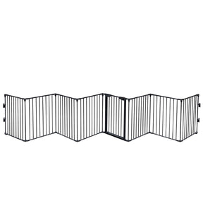 Puerta de seguridad de 8 paneles para bebés de metal