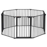 Puerta de seguridad de 8 paneles para bebés de metal