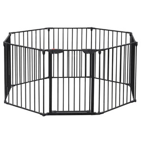 Puerta de seguridad de 8 paneles para bebés de metal
