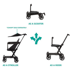 Coche Stroller Rider, ligero, con una sola mano, fácil de plegar, color negro Dream on me