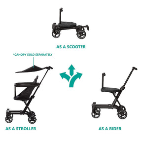 Coche Stroller Rider | Fácil de plegar | Color Negro