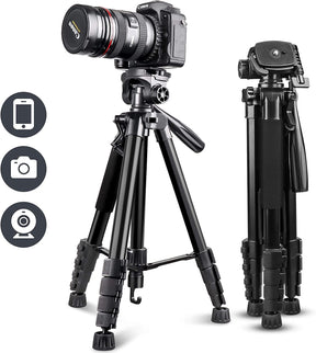 Trípode de cámara de 67"| Compatible con todas las cámaras