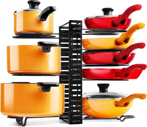 Organizador de ollas y sartenes mueble de cocina, ajustable con 8 niveles Mudeela