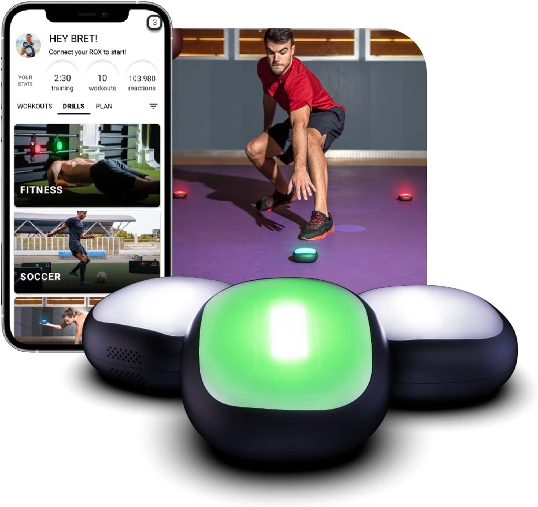 Kit de entrenamiento cognitivo y de reacción con Smart App-Connect para deportes y terapia ROX