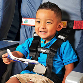 Arnés de seguridad portátil infantil para viaje en avión sistema de restricción de seguridad universal