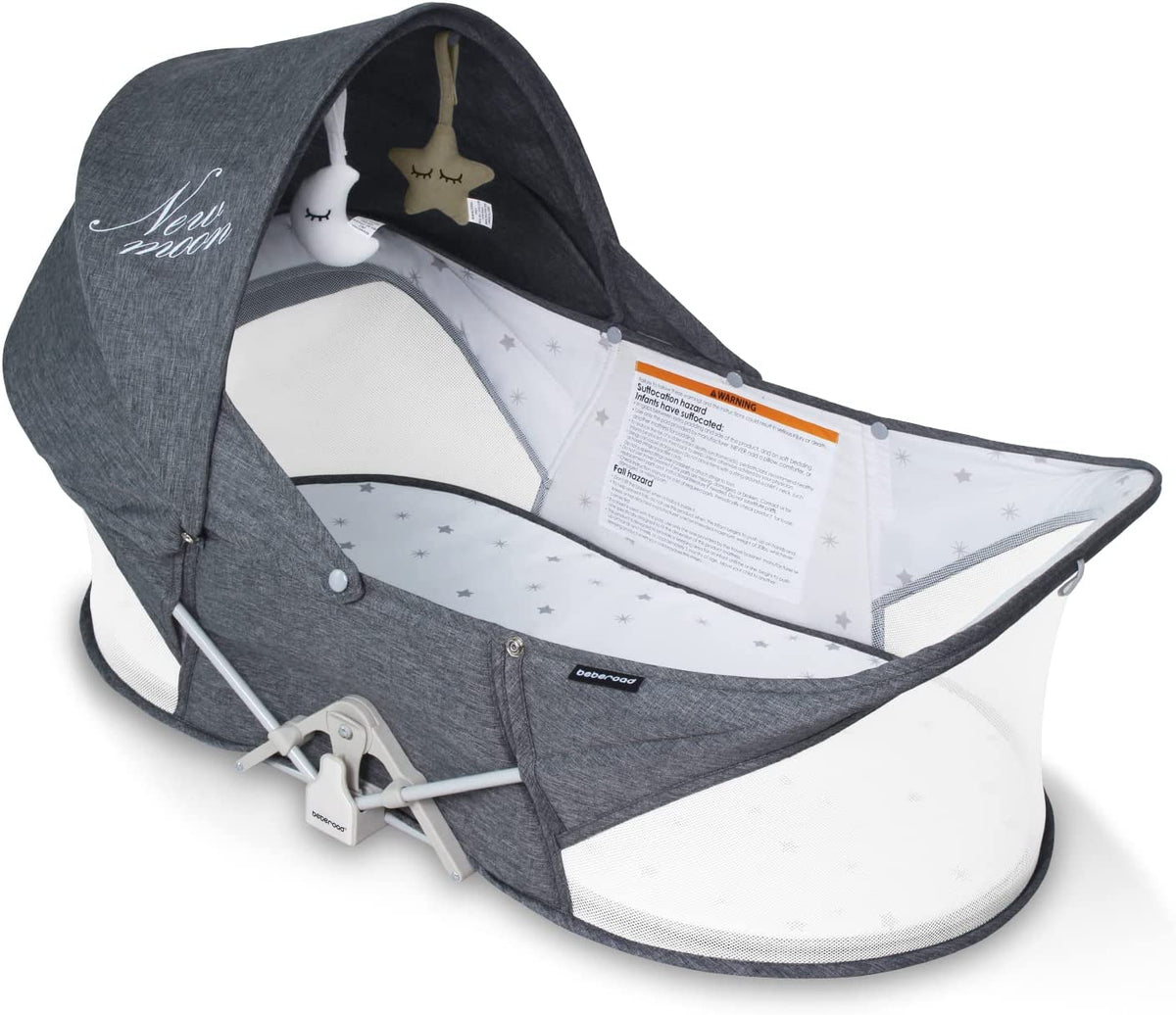 Cuna portátil Moisés | Plegable con mosquitero y toldo