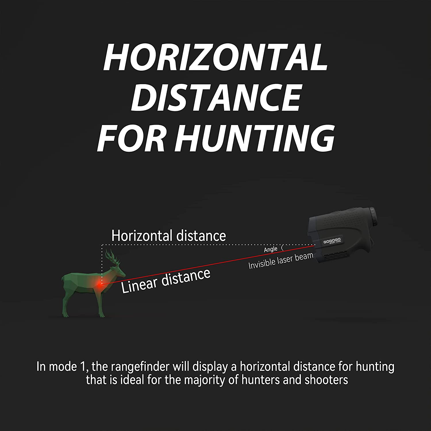 Telémetro láser para golf y caza