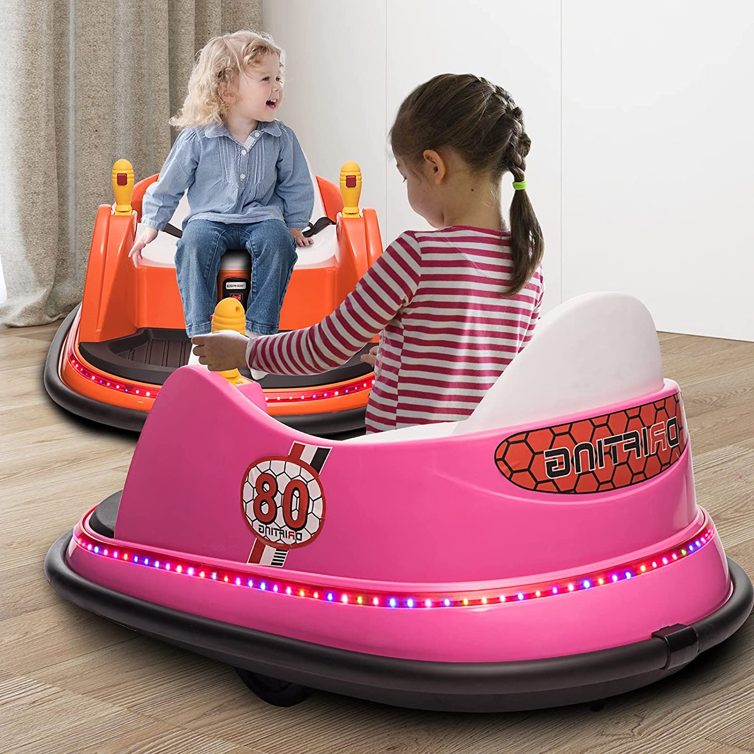 Auto chocador de carreras para niños, con mando a distancia, giro 360°