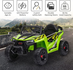 Auto Eléctrico con cinturón, reversa, música y luces para niños de 12 V