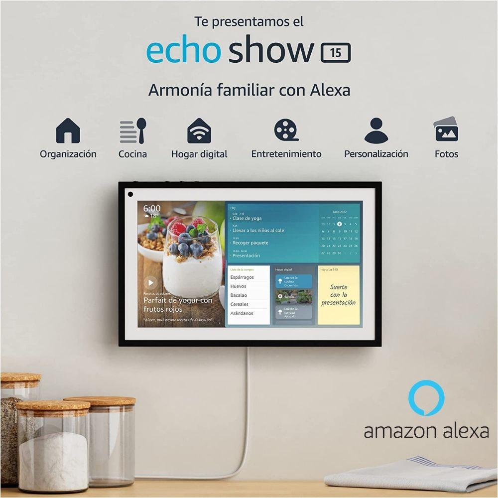 Pantalla Inteligente Echo Show 15 Full HD de 15.6” Amazon