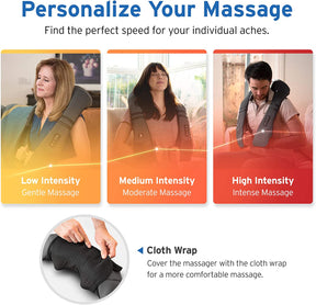 Masajeador Shiatsu inalambrico con calor